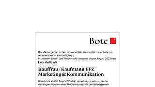 Lehrstelle Kauffrau/Kaufmann EFZ
