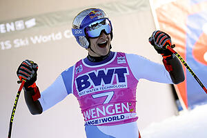 Marco Odermatt feierte seinen bereits sechsten Sieg in diesem Winter