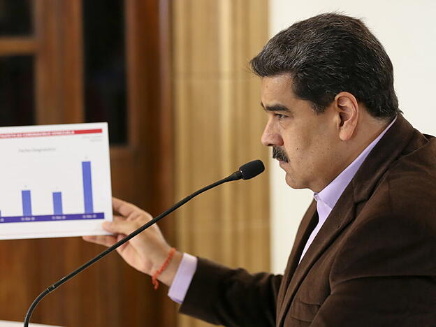 Venezuelas Machthaber Nicolás Maduro kämpft neben der Ausbreitung des Coronavirus in seinem Land auch um die Vormachtstellung gegenüber der Oppositionsbewegung. (Archivbild)