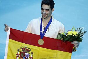 Schlusspunkt einer grossen Karriere: Der Spanier Javier Fernandez feiert seinen siebten EM-Titel